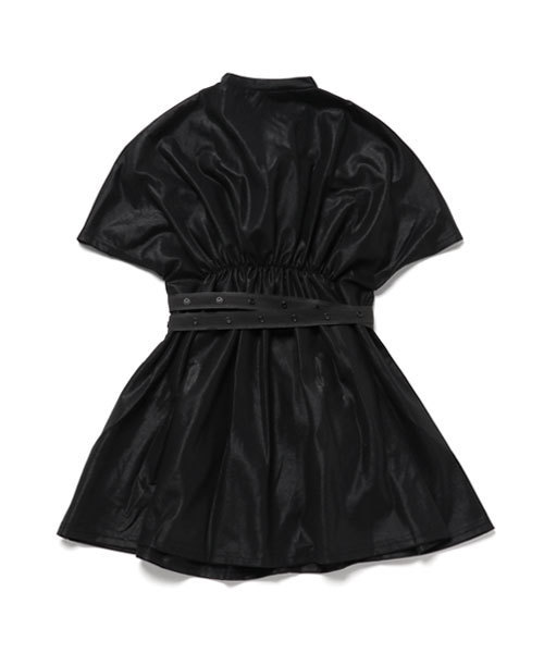 CHUBBYGANG（チャビーギャング）の「2WAYテープギャザーワンピース（ワンピース・キッズ・ホワイト/ブラック/グレー・140/160/120/130/110/150/100）」の5枚目の写真