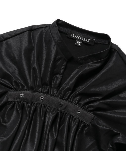 CHUBBYGANG（チャビーギャング）の「2WAYテープギャザーワンピース（ワンピース・キッズ・ホワイト/ブラック/グレー・140/160/120/130/110/150/100）」の6枚目の写真