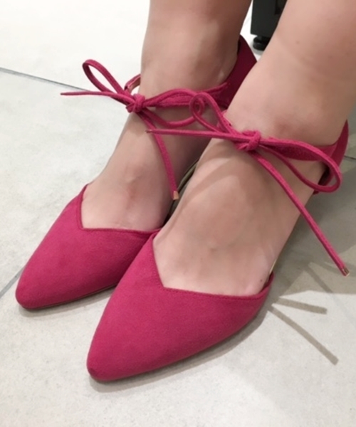 LE TALON（ルタロン）の「6cmポインテッドリボンセパレート◆（パンプス・レディース・ベージュ/ブラック/グレー系その他/ピンク・37.5/35.5/36/35/37/36.5）」の4枚目の写真