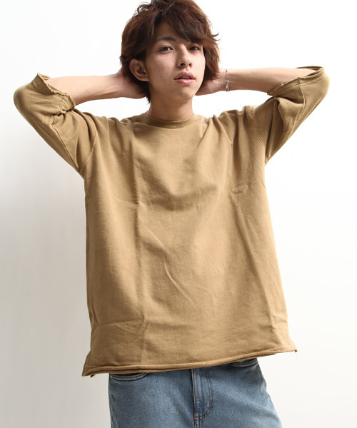 ZIP FIVE(ジップファイブ)の「【ZIP FIVE】ピグメントワイドクルーネック(スウェット・メンズ・ピンク/ベージュ/ネイビー/オリーブ/グレー/オフホワイト/ブラック・LARGE/MEDIUM/SMALL)」の4枚目の写真