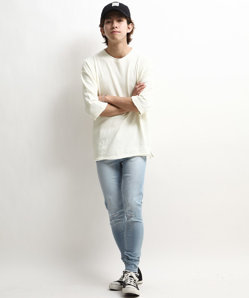 ZIP FIVE(ジップファイブ)の「【ZIP FIVE】ピグメントワイドクルーネック(スウェット・メンズ・ピンク/ベージュ/ネイビー/オリーブ/グレー/オフホワイト/ブラック・LARGE/MEDIUM/SMALL)」の10枚目の写真