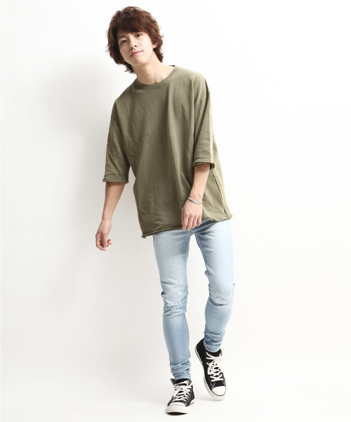 ZIP FIVE(ジップファイブ)の「【ZIP FIVE】ピグメントワイドクルーネック(スウェット・メンズ・ピンク/ベージュ/ネイビー/オリーブ/グレー/オフホワイト/ブラック・LARGE/MEDIUM/SMALL)」の19枚目の写真