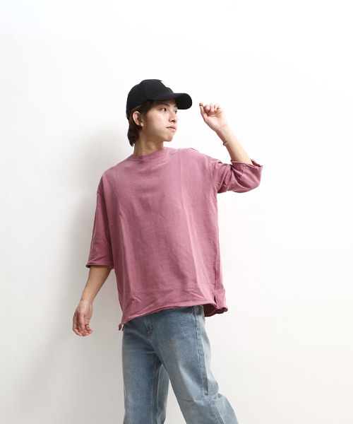 ZIP FIVE(ジップファイブ)の「【ZIP FIVE】ピグメントワイドクルーネック(スウェット・メンズ・ピンク/ベージュ/ネイビー/オリーブ/グレー/オフホワイト/ブラック・LARGE/MEDIUM/SMALL)」の20枚目の写真