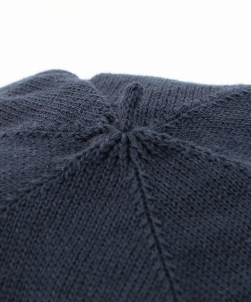 SHIPS JET BLUE（シップスジェットブルー）の「SHIPS JET BLUE: コットン/リネン ニットベレー（ハンチング/ベレー帽・メンズ・コバルトブルー/ホワイト/ブラック・ONE SIZE）」の6枚目の写真