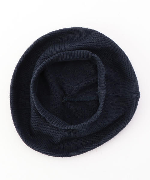 SHIPS JET BLUE（シップスジェットブルー）の「SHIPS JET BLUE: コットン/リネン ニットベレー（ハンチング/ベレー帽・メンズ・コバルトブルー/ホワイト/ブラック・ONE SIZE）」の8枚目の写真
