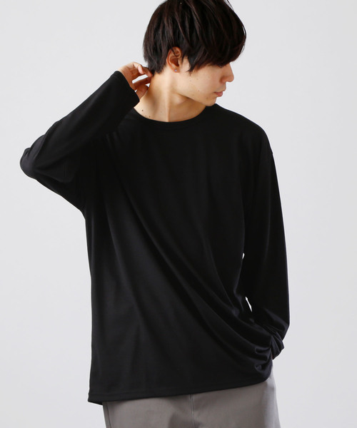 MONO-MART（モノマート）の「ビッグシルエットドロップショルダー ビッグシルエット とろみカットソー（Tシャツ/カットソー・メンズ・ホワイト/レッド/ブラック/ベージュ/ネイビー/グレー/ブルーグリーン/スモークピンク/ピンク/グレー系その他/オリーブ/チャコール/ベージュ系その他/レッド系その他/ホワイト系その他/ブラック系その他/ターコイズブルー/グレー系その他2/ブルー系その他/ピンク系その他/ベージュ系その他3/グレー系その他3/ブラック系その他2/ホワイト系その他2/ブラウン系その他/パープル系その他/ライトブルー/イエロー/サックスブルー/オレンジ/ブラウン/グリーン/ブラック系その他3/オフホワイト/ダークネイビー・FREE/フリー/ONE SIZE）」の7枚目の写真