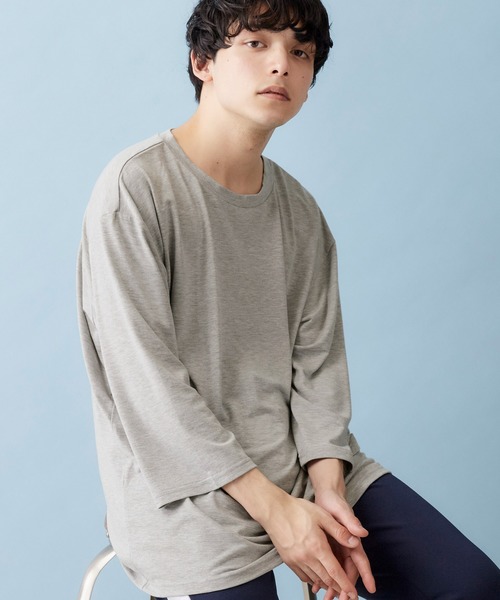 MONO-MART(モノマート)の「ビッグシルエットドロップショルダー ビッグシルエット とろみカットソー(Tシャツ/カットソー)」|グレー