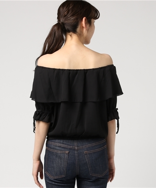 VENCEEXCHANGE(ヴァンスエクスチェンジ)の「無地オフショルプルオーバー (Tシャツ/カットソー・レディース・オフホワイト/ブラック/イエロー/レッド/ブラウン・MEDIUM)」の6枚目の写真