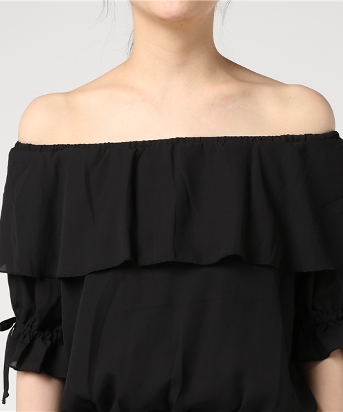 VENCEEXCHANGE(ヴァンスエクスチェンジ)の「無地オフショルプルオーバー (Tシャツ/カットソー・レディース・オフホワイト/ブラック/イエロー/レッド/ブラウン・MEDIUM)」の7枚目の写真