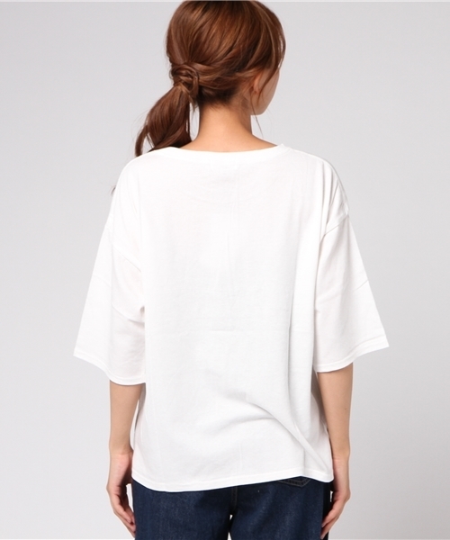 RODEO CROWNS WIDE BOWL(ロデオクラウンズワイドボウル)の「MEXICO カレッジ Tシャツ(Tシャツ/カットソー・レディース・オフホワイト/ダークグリーン/ボルドー/ネイビー・FREE)」の10枚目の写真