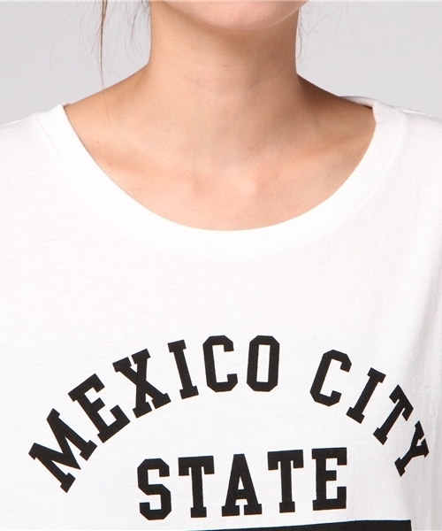 RODEO CROWNS WIDE BOWL(ロデオクラウンズワイドボウル)の「MEXICO カレッジ Tシャツ(Tシャツ/カットソー・レディース・オフホワイト/ダークグリーン/ボルドー/ネイビー・FREE)」の11枚目の写真