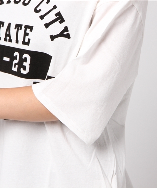 RODEO CROWNS WIDE BOWL(ロデオクラウンズワイドボウル)の「MEXICO カレッジ Tシャツ(Tシャツ/カットソー・レディース・オフホワイト/ダークグリーン/ボルドー/ネイビー・FREE)」の12枚目の写真