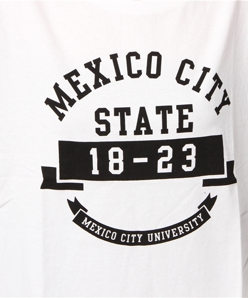 RODEO CROWNS WIDE BOWL(ロデオクラウンズワイドボウル)の「MEXICO カレッジ Tシャツ(Tシャツ/カットソー・レディース・オフホワイト/ダークグリーン/ボルドー/ネイビー・FREE)」の13枚目の写真