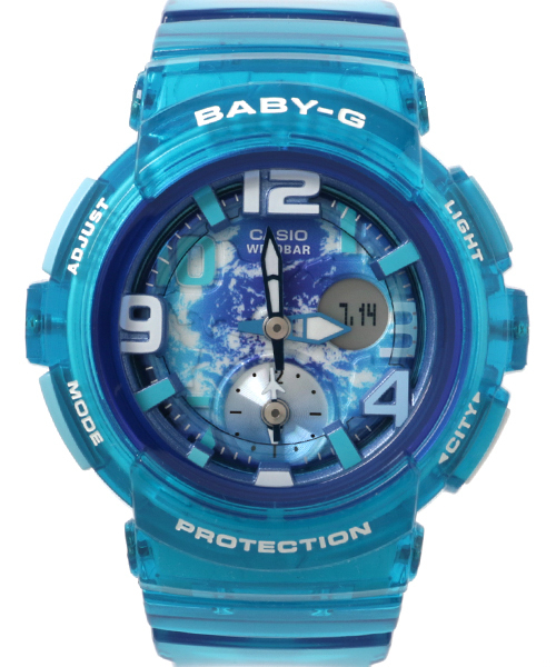 BABY-G（ベイビージー）の「Beach Traveler Series（ビーチ・トラベラー・シリーズ） / BGA-190GL-2BJF / ベビーG（アナログ腕時計・レディース・ブルー・FREE）」の2枚目の写真