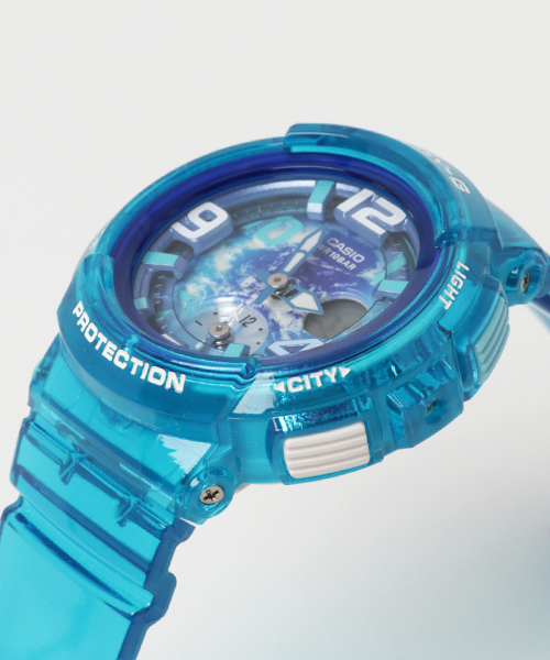 BABY-G（ベイビージー）の「Beach Traveler Series（ビーチ・トラベラー・シリーズ） / BGA-190GL-2BJF / ベビーG（アナログ腕時計・レディース・ブルー・FREE）」の3枚目の写真