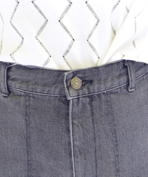 liflattie ships（リフラティ シップス）の「liflattie ships:ブラック デニム ワイドパンツ ◇（デニムパンツ・レディース・ブラック・MEDIUM/SMALL/LARGE）」の8枚目の写真