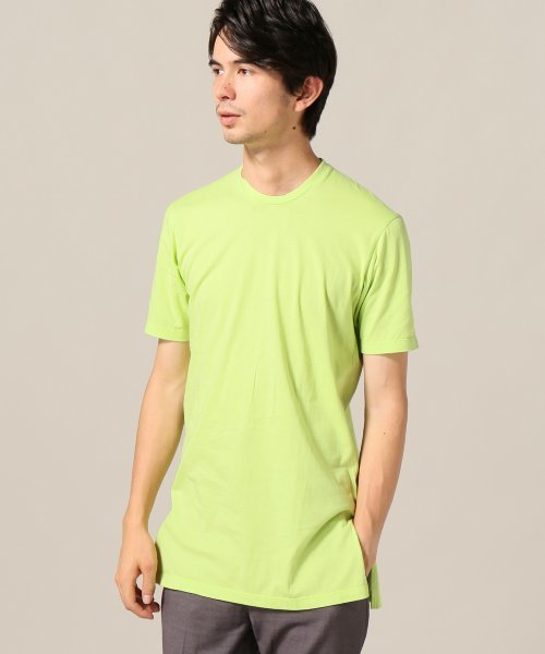 EDIFICE LA BOUCLE（エディフィスラブークル）の「◇LA BOUCLE 30/-コーマテンジク カラーロングTee（Tシャツ/カットソー・メンズ・ホワイト/ライトイエロー/ネイビー/カーキ/ブラック/レッド/チャコールグレー・46/44）」の6枚目の写真