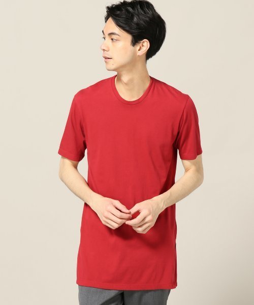 EDIFICE LA BOUCLE（エディフィスラブークル）の「◇LA BOUCLE 30/-コーマテンジク カラーロングTee（Tシャツ/カットソー・メンズ・ホワイト/ライトイエロー/ネイビー/カーキ/ブラック/レッド/チャコールグレー・46/44）」の7枚目の写真