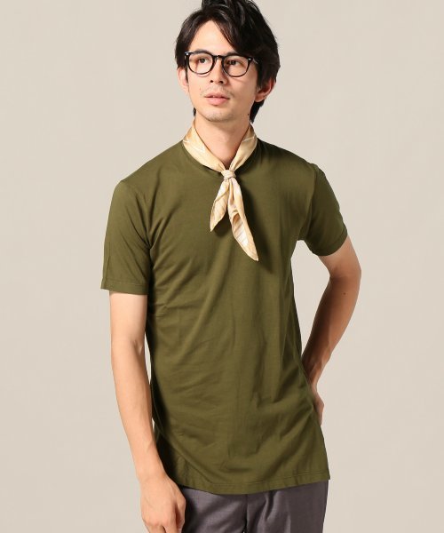 EDIFICE LA BOUCLE（エディフィスラブークル）の「◇LA BOUCLE 30/-コーマテンジク カラーロングTee（Tシャツ/カットソー・メンズ・ホワイト/ライトイエロー/ネイビー/カーキ/ブラック/レッド/チャコールグレー・46/44）」の4枚目の写真