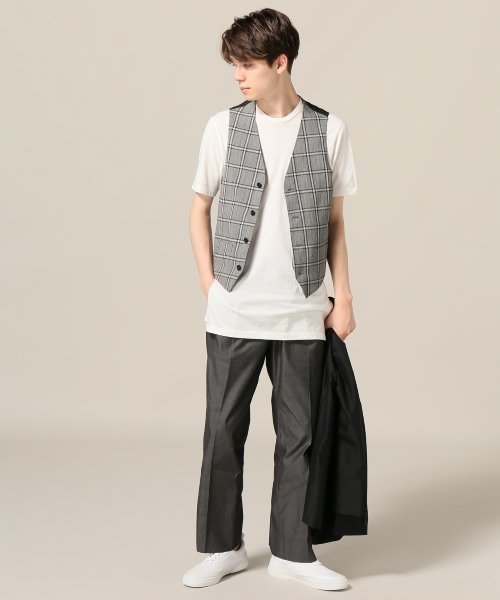 EDIFICE LA BOUCLE（エディフィスラブークル）の「◇LA BOUCLE 30/-コーマテンジク カラーロングTee（Tシャツ/カットソー・メンズ・ホワイト/ライトイエロー/ネイビー/カーキ/ブラック/レッド/チャコールグレー・46/44）」の8枚目の写真