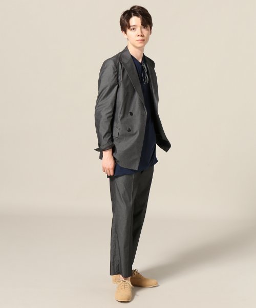 EDIFICE LA BOUCLE（エディフィスラブークル）の「◇LA BOUCLE 30/-コーマテンジク カラーロングTee（Tシャツ/カットソー・メンズ・ホワイト/ライトイエロー/ネイビー/カーキ/ブラック/レッド/チャコールグレー・46/44）」の10枚目の写真