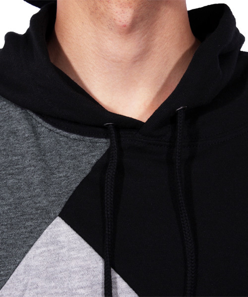 ８(eight)（エイト）の「切替 プルオーバー パーカー スウェット（パーカー・メンズ・ブラック/ホワイト・LARGE/MEDIUM）」の7枚目の写真