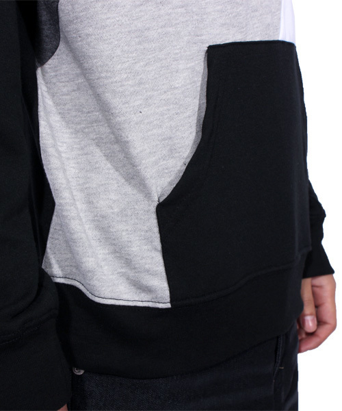 ８(eight)（エイト）の「切替 プルオーバー パーカー スウェット（パーカー・メンズ・ブラック/ホワイト・LARGE/MEDIUM）」の19枚目の写真