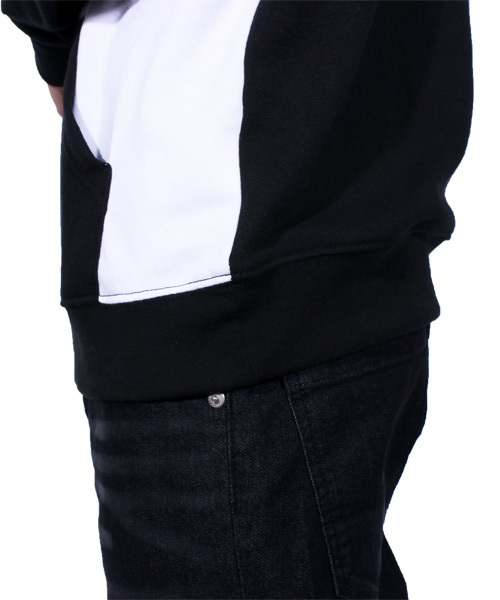 ８(eight)（エイト）の「切替 プルオーバー パーカー スウェット（パーカー・メンズ・ブラック/ホワイト・LARGE/MEDIUM）」の9枚目の写真