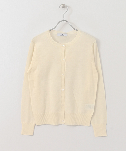 URBAN RESEARCH Sonny Label（アーバンリサーチサニーレーベル）の「ウォッシャブルウールクルーネックカーディガン（カーディガン/ボレロ・レディース・ブラック/ブラウン/グレー/オフホワイト・FREE）」の18枚目の写真