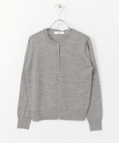 URBAN RESEARCH Sonny Label（アーバンリサーチサニーレーベル）の「ウォッシャブルウールクルーネックカーディガン（カーディガン/ボレロ・レディース・ブラック/ブラウン/グレー/オフホワイト・FREE）」の8枚目の写真