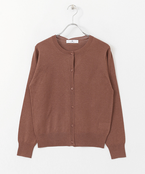 URBAN RESEARCH Sonny Label（アーバンリサーチサニーレーベル）の「ウォッシャブルウールクルーネックカーディガン（カーディガン/ボレロ・レディース・ブラック/ブラウン/グレー/オフホワイト・FREE）」の11枚目の写真