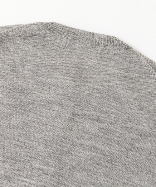 URBAN RESEARCH Sonny Label（アーバンリサーチサニーレーベル）の「ウォッシャブルウールクルーネックカーディガン（カーディガン/ボレロ・レディース・ブラック/ブラウン/グレー/オフホワイト・FREE）」の9枚目の写真