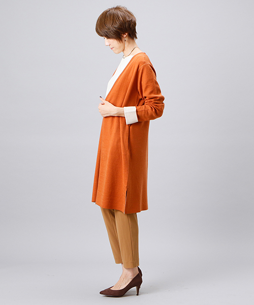 RIVE DROITE（リヴドロワ）の「ダブルフェイスコーディガン（カーディガン/ボレロ・レディース・チャコールグレー/モカ/レンガ・FREE）」の14枚目の写真