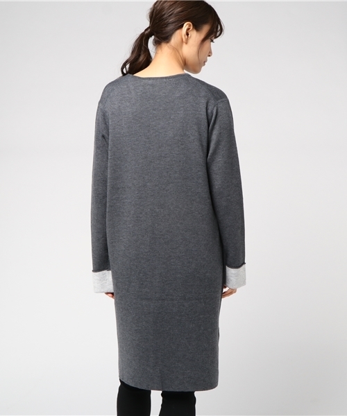 RIVE DROITE（リヴドロワ）の「ダブルフェイスコーディガン（カーディガン/ボレロ・レディース・チャコールグレー/モカ/レンガ・FREE）」の6枚目の写真