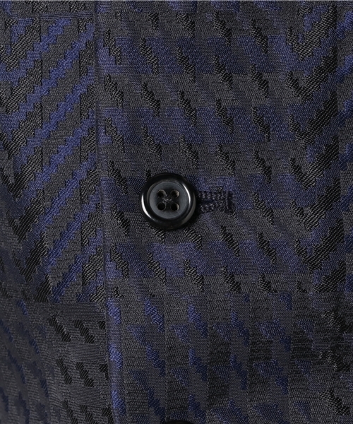 EDIFICE（エディフィス）の「◇米沢ジャガード グレンチェックベスト（ブルゾン・メンズ・ネイビー/オレンジ・44/46/48）」の8枚目の写真