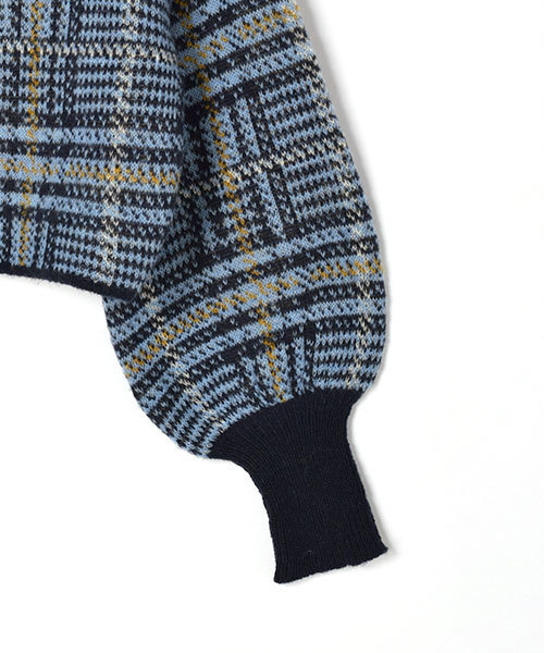 w closet（ダブルクローゼット）の「チェック柄ボトルネックモヘア