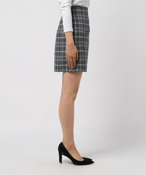 Steven Alan（スティーブンアラン）の「＜Steven Alan＞CHECK TIGHT SKIRT/ｽｶｰﾄ ◆（スカート・レディース・ベージュ/ブラック/ダークグレー/ブラウン・MEDIUM/SMALL）」の5枚目の写真