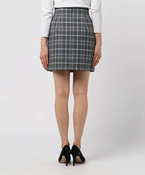 Steven Alan（スティーブンアラン）の「＜Steven Alan＞CHECK TIGHT SKIRT/ｽｶｰﾄ ◆（スカート・レディース・ベージュ/ブラック/ダークグレー/ブラウン・MEDIUM/SMALL）」の6枚目の写真