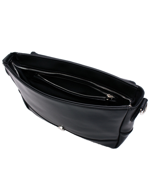 ８(eight)（エイト）の「PUレザー メッセンジャーバッグ シンプル（メッセンジャーバッグ・メンズ・ブラック・FREE）」の5枚目の写真