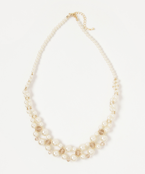 12twelve Agenda トゥエルブ アジェンダ の パールビジューネックレス ネックレス Wear