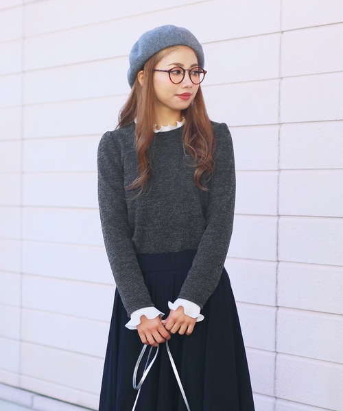 reca（レカ）の「襟袖フリルニットソー（ニット/セーター）」 - WEAR