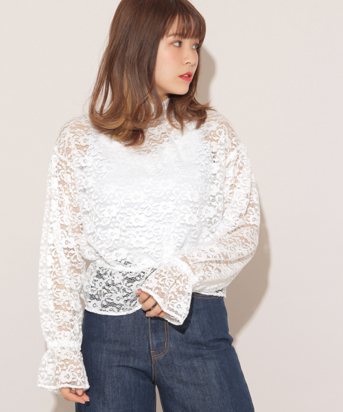 apres jour（アプレジュール）の「アソート柄スタンドフリル【ZOZOTOWN限定アイテム】（シャツ/ブラウス・レディース・ホワイト/ブラック/オフホワイト/イエロー・フリー）」の8枚目の写真