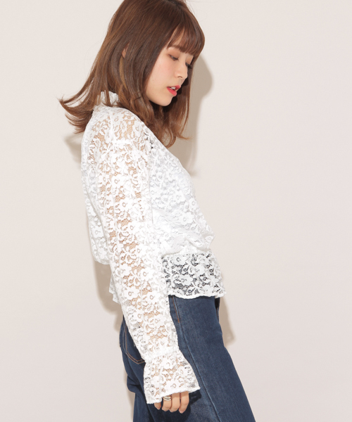 apres jour（アプレジュール）の「アソート柄スタンドフリル【ZOZOTOWN限定アイテム】（シャツ/ブラウス・レディース・ホワイト/ブラック/オフホワイト/イエロー・フリー）」の17枚目の写真