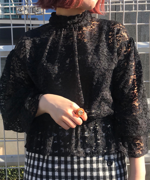 apres jour（アプレジュール）の「アソート柄スタンドフリル【ZOZOTOWN限定アイテム】（シャツ/ブラウス・レディース・ホワイト/ブラック/オフホワイト/イエロー・フリー）」の21枚目の写真