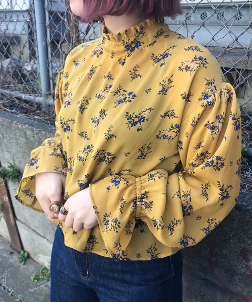 apres jour（アプレジュール）の「アソート柄スタンドフリル【ZOZOTOWN限定アイテム】（シャツ/ブラウス・レディース・ホワイト/ブラック/オフホワイト/イエロー・フリー）」の6枚目の写真