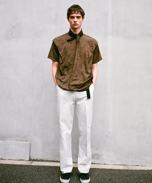 CLANE（クラネ）の「CLANE×Dickies STRAGHT PANTS（チノパンツ・メンズ・ホワイト/ベージュ/ブラック/ピンク・0/1/2）」の17枚目の写真