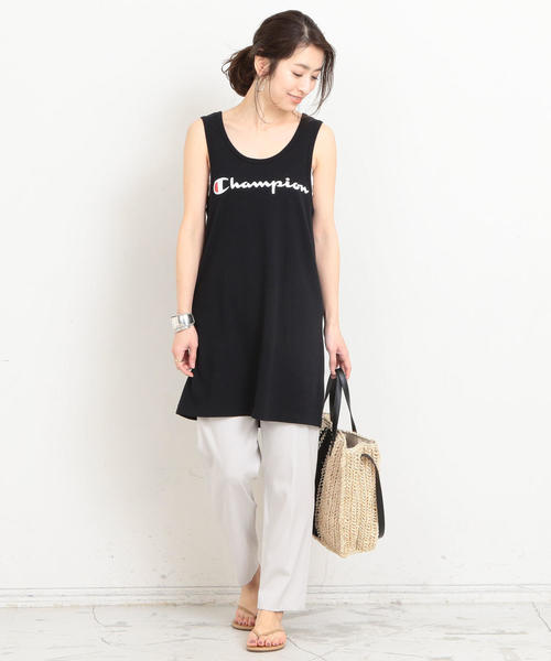 Champion(チャンピオン)の「【別注】<Champion>∴ロゴプリントタンクトップ о(タンクトップ・レディース・ホワイト/ブラック/グレー・FREE)」の14枚目の写真