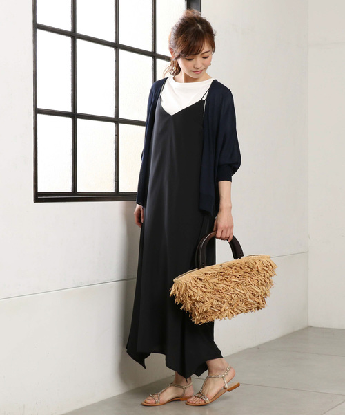 un dix cors（アンディコール）の「ハンカチヘムスリップドレス（ワンピース・レディース・ブラック・FREE）」の14枚目の写真