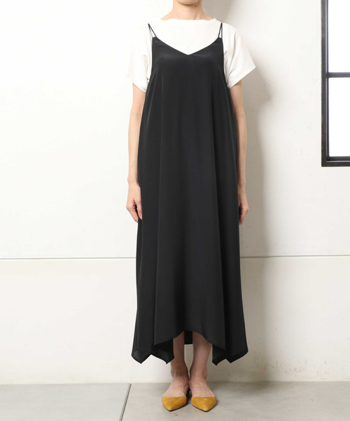 un dix cors（アンディコール）の「ハンカチヘムスリップドレス（ワンピース・レディース・ブラック・FREE）」の5枚目の写真