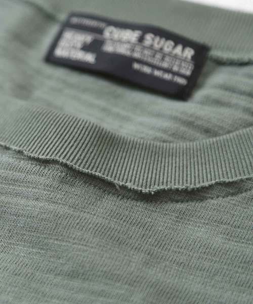 CUBE SUGAR（キューブシュガー）の「スラブ天竺パフスリーブビッグクルー（Tシャツ/カットソー・レディース・ホワイト/ベージュ/ネイビー/カーキ・M）」の17枚目の写真